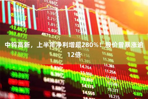 中钨高新，上半年净利增超280%！股价曾暴涨逾12倍